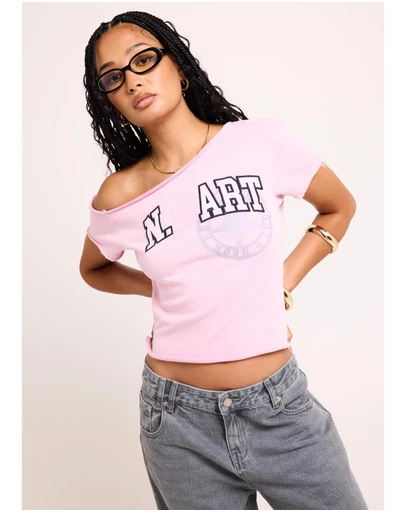 Neon Hart - College One Shoulder Top