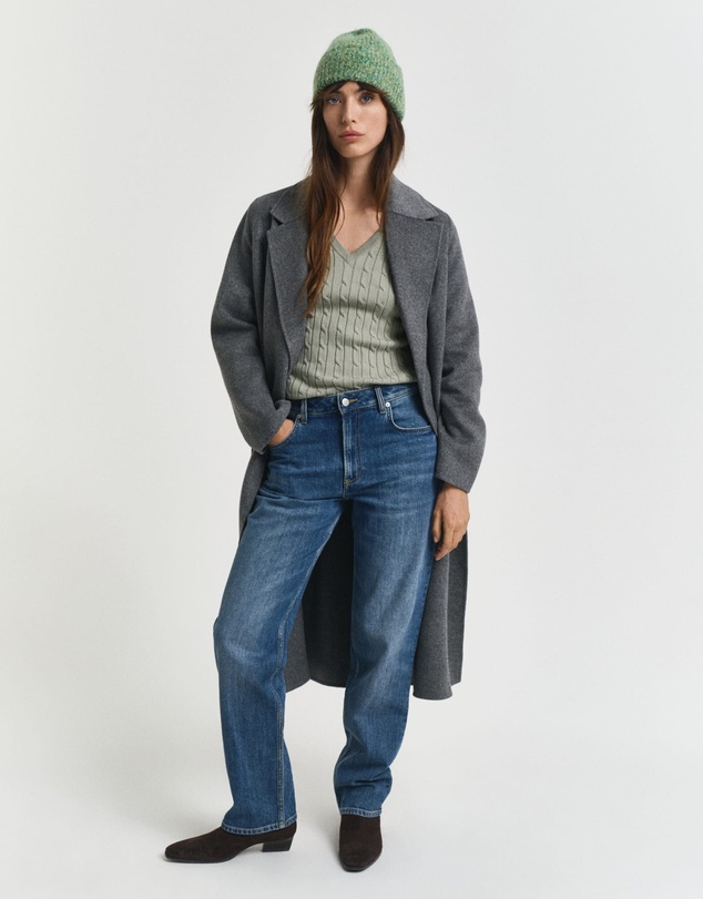 Gant - Stretch Cotton Cable V-Neck Knit