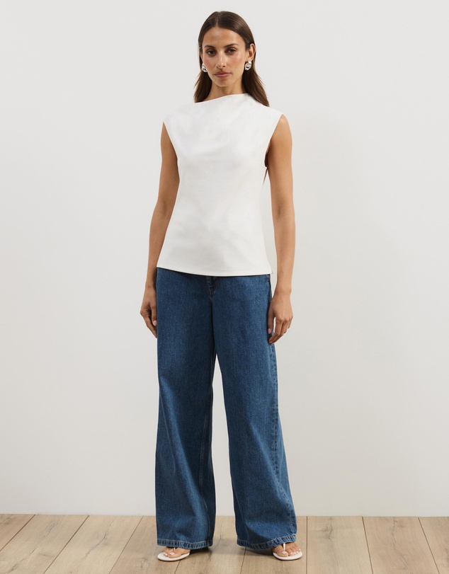 Atmos&Here - Amaris High Neckline Ponte Structured Top