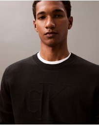 Calvin Klein Jeans - Smooth Cotton Monogram Logo Jumper