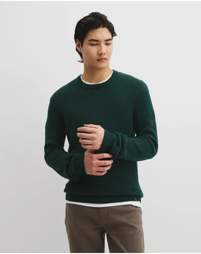 Country Road - Long Sleeve Cotton Crew Neck Knit