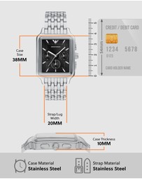 Emporio Armani - Silver Tone Chronograph Watch