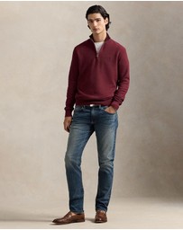 Polo Ralph Lauren - Mesh-Knit Cotton Quarter-Zip Sweater