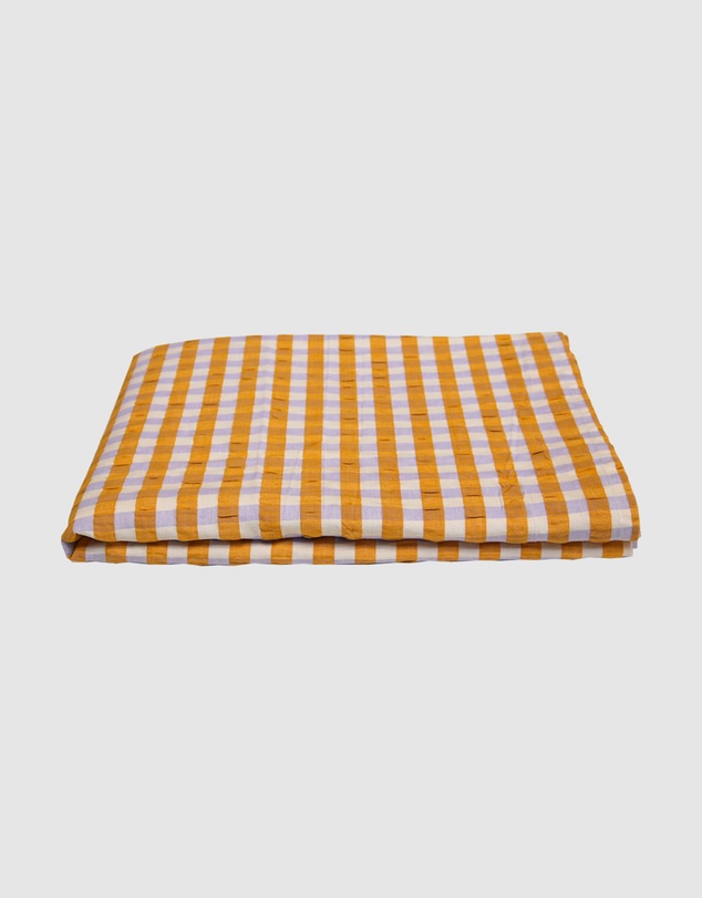 Mosey Me - Mango Seersucker Tablecloth