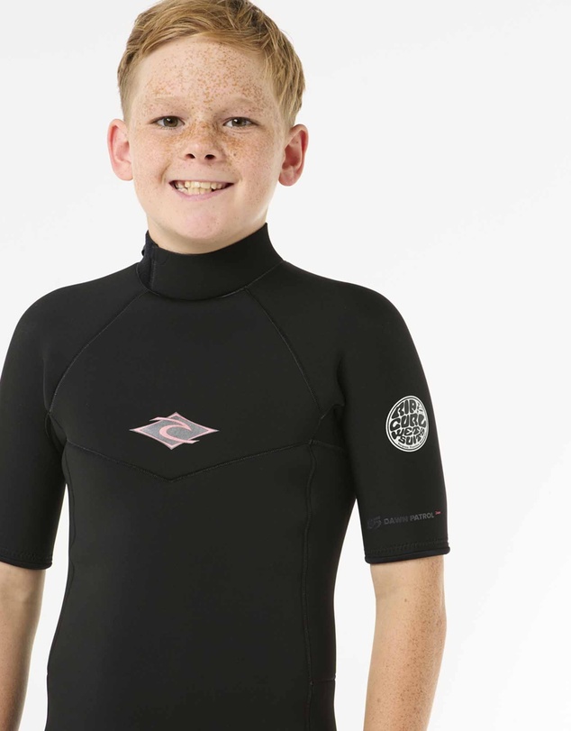 Rip Curl - Boys Dawn Patrol Short Sleeve 2mm Back Zip Spring Suit Wetsuit