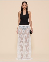 CHANCERY - Jordie Maxi Lace And Suiting Dress
