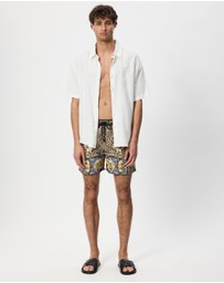 Camilla - Mid Length Boardshorts With Elastic Waist