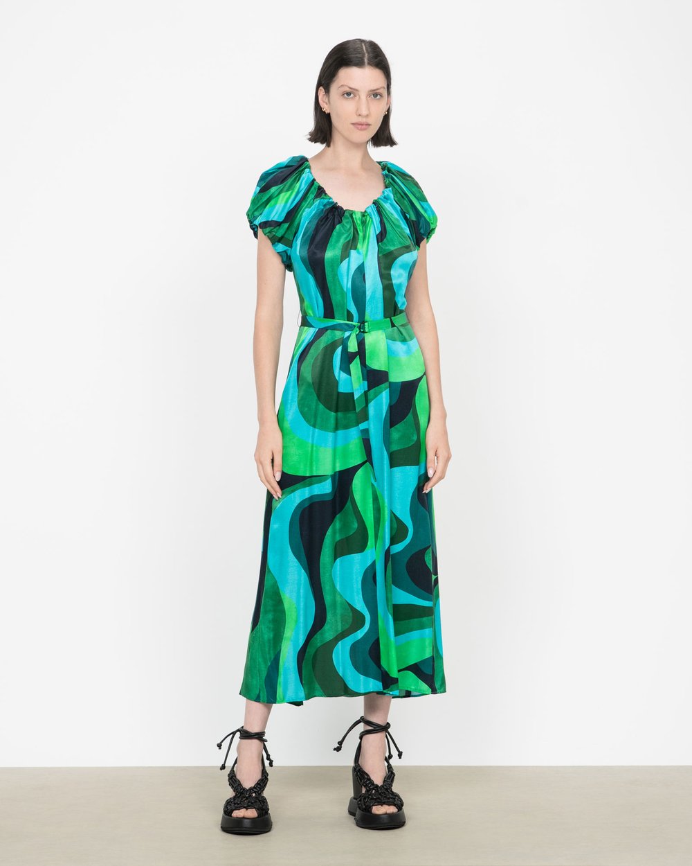 Emerald Modernist Dress by Veronika Maine Online | THE ICONIC | Australia