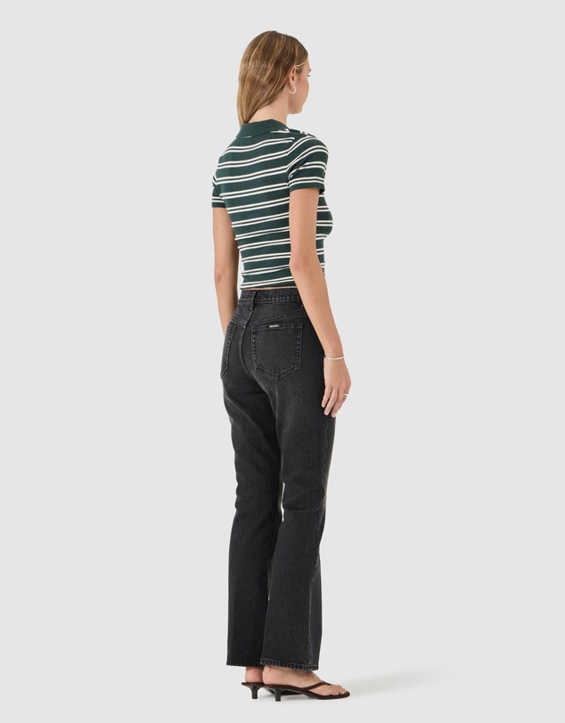 Rolla's - Lady Knit Polo Top - Deep Green