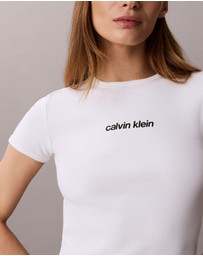 Calvin Klein Jeans - Contour Rib Logo Cropped Tee
