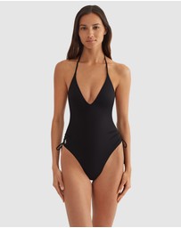 Polo Ralph Lauren - Signature Solids Plunge Low Back Halter Swimsuit