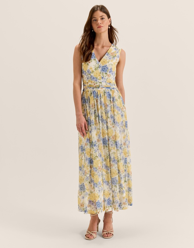 Review - Elba Floral Mesh Maxi Dress