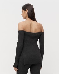 FRIEND of AUDREY - Nellie Off Shoulder Sparkle Knit Top
