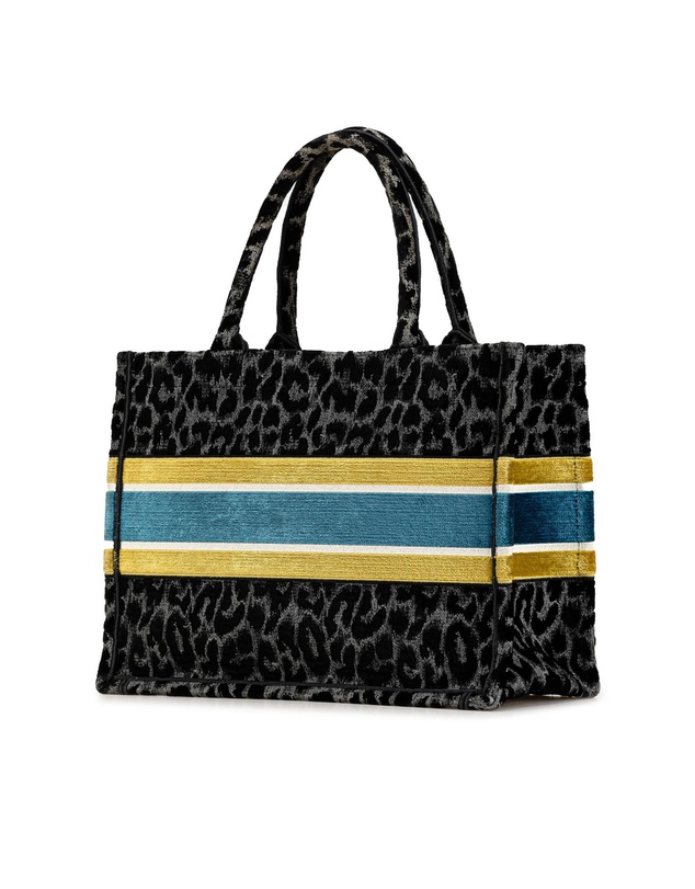 Pre-Loved by Azura Reborn - Pre-Loved Dior Book Tote LeopardPrint Velvet