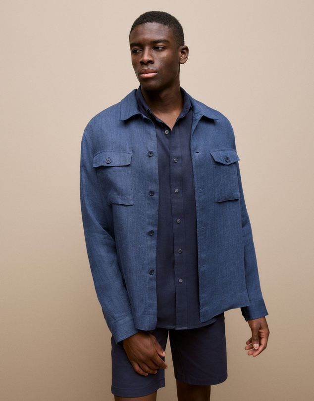 Trenery - Linen Overshirt in Navy