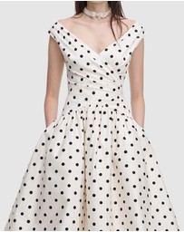Self Portrait - Polka Dot Cotton Midi Dress