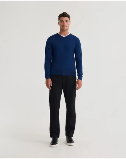Oxford - Basic V-Neck Pure Wool Pullover