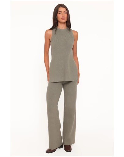 Petal & Pup - Ellory Knitted Pant Set - Olive