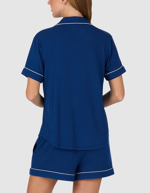 Kate Spade - Modal Button Up Short Sleeve Short Pyjama Set with Embroidery
