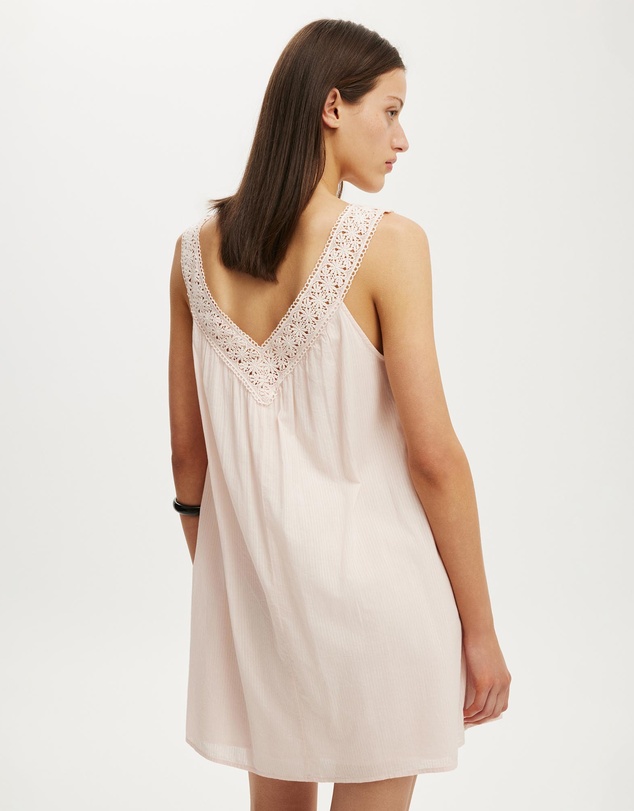 Cotton On - Abbey Lace Trim Mini Dress