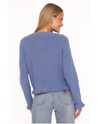Petal & Pup - Fiori Frill Cardigan - Denim Blue