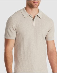 Tarocash - Darius Zip Knit Polo