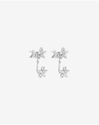 Michael Hill - Floral Detachable Stud Earrings with Cubic Zirconia in Sterling Silver