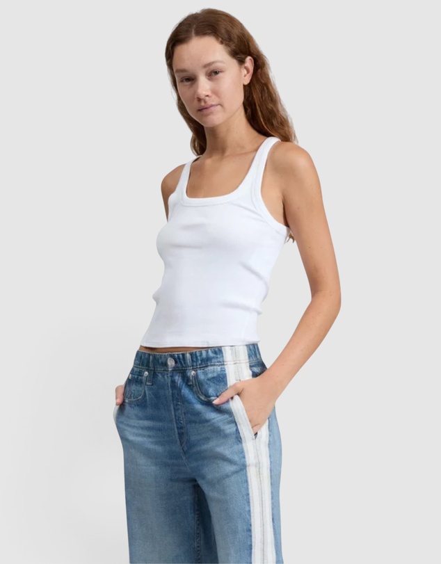 rag & bone - The Essential Rib Wide String Tank Top
