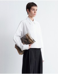 & Other Stories - Cropped Oversized Cotton Shirt