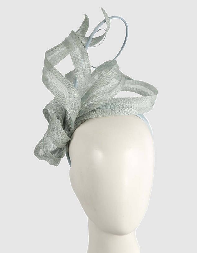 Max Alexander - Tall Light Blue Sinamay Fascinator