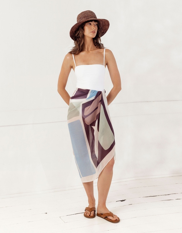 Morgan & Taylor - Aquata Beach Sarong in Blue