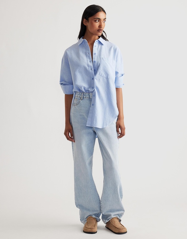 Decjuba - Heather Oxford Oversized Shirt
