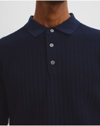 Country Road - Australian Cotton Herringbone Knit Polo