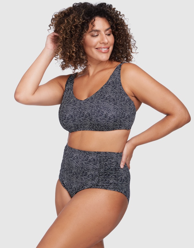 Artesands - Zig Zag Black Botticelli High Waist Swim Pant