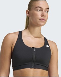 adidas Performance - Optime Essentials Workout Zip-Front Medium Support Bra Womens