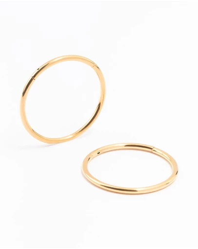 Lovisa - Gold Plated Surgical Steel Sleeper Earrings 14MM