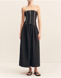 Shona Joy - Billie Contrast Strapless Midi Dress