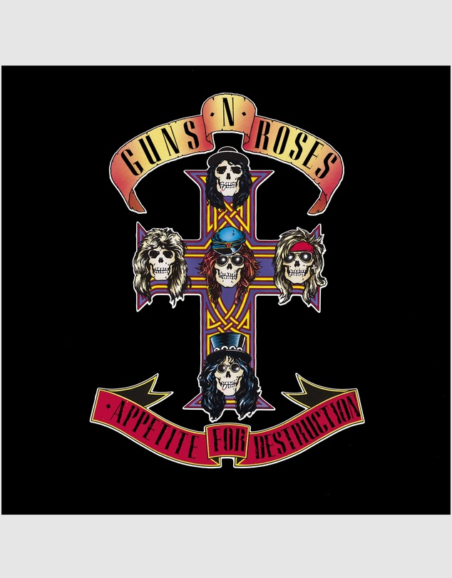 Universal Music - Guns & Roses Appetite For Destruction - Vinyl Album & Crosley Record Storage Display Stand