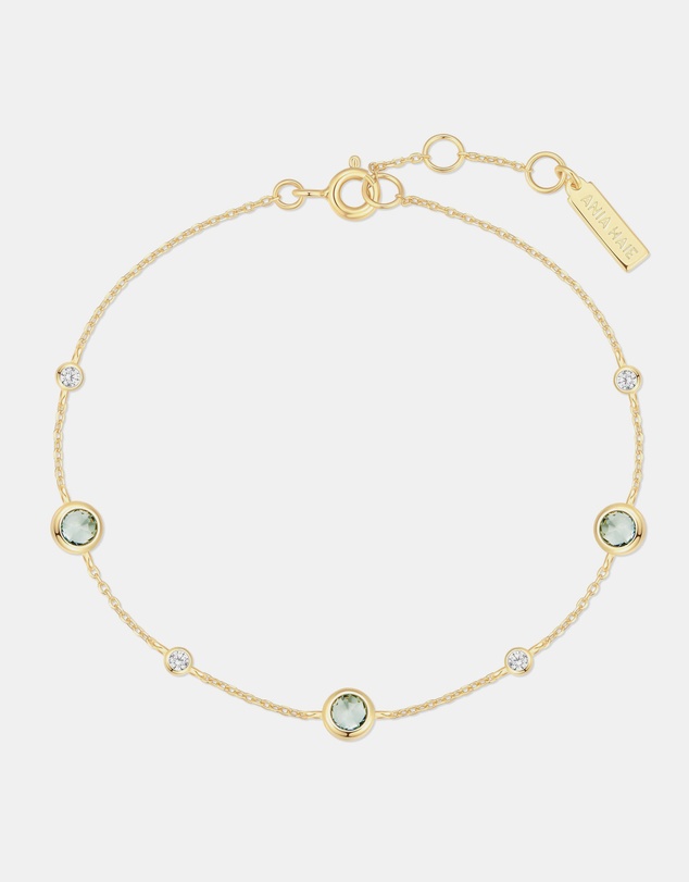 Ania Haie - Gold Mint Green Station Bracelet
