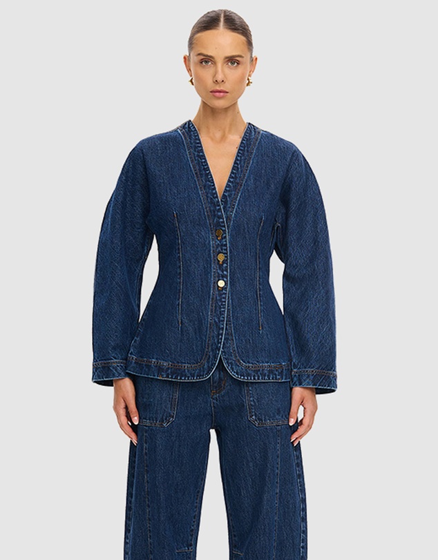 KIVARI - Jessica Denim Barrel Jacket