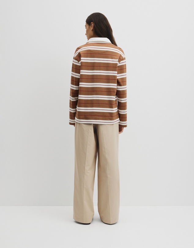 Country Road - Australian Cotton Stripe Rugby Polo Sweat