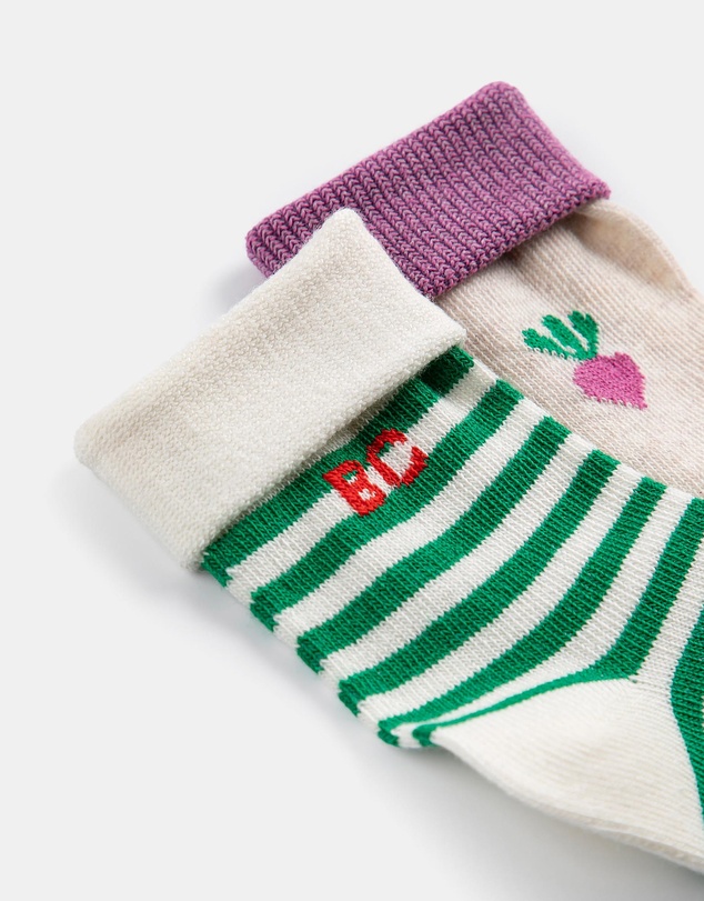 Bobo Choses - 2-Pack Pixel Sugar Beet Short Socks - Babies
