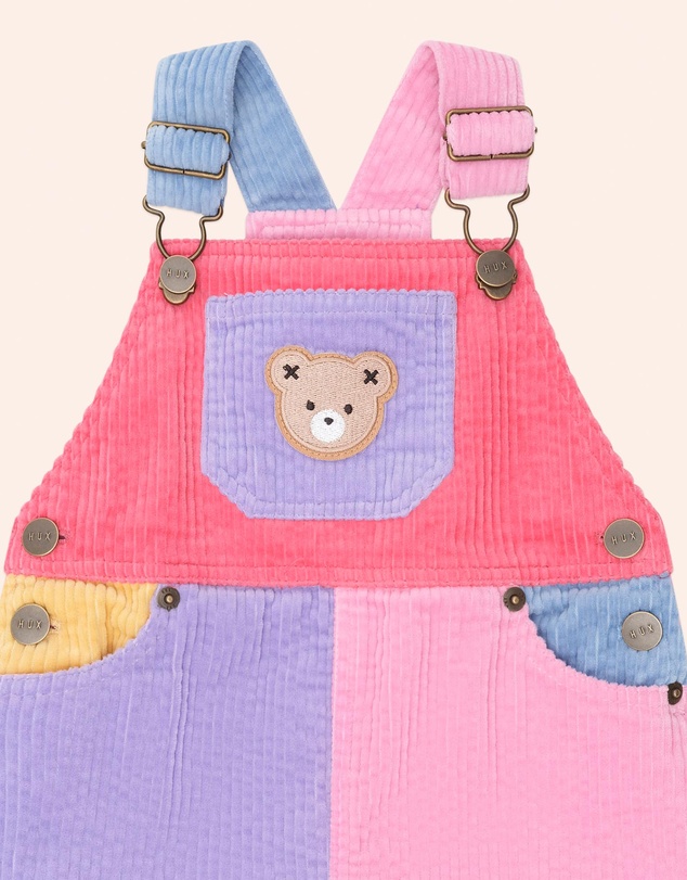 Huxbaby - Colour Block Cord Overalls - Babies-Kids