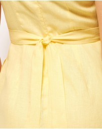 AERE - Kaili Linen Square Neck Maxi Dress
