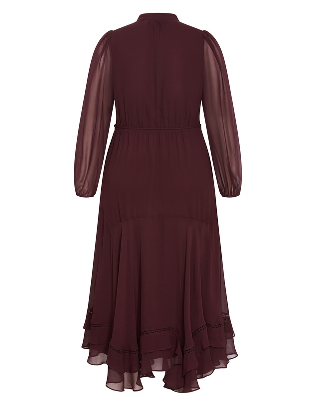 City Chic - Yasmine Long Sleeve Maxi Dress