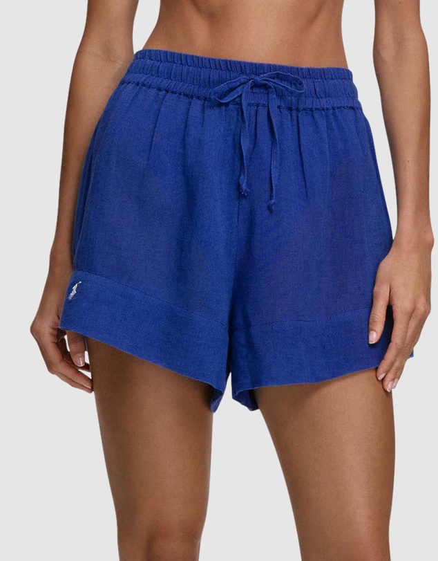 Polo Ralph Lauren - Organic Cotton & Linen High Waist Beach Short