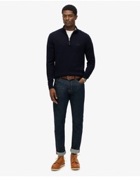 Superdry - Wool Blend Half Zip Slim Fit Jumper