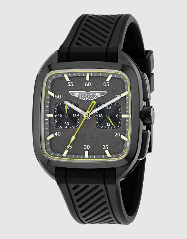 Aston Martin - ULT IP Black Silicone Strap Watch