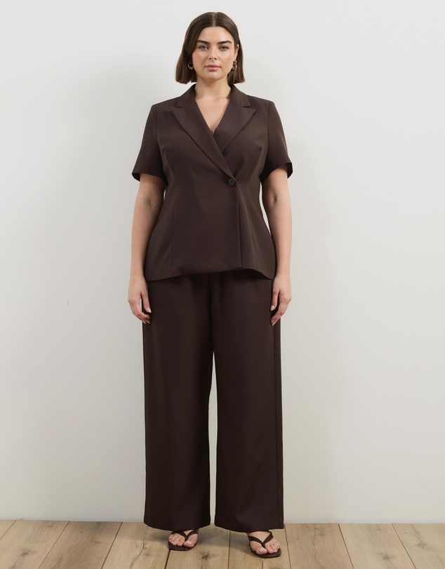 Atmos&Here Curvy - Marlow Tie Waist Tailored Pants