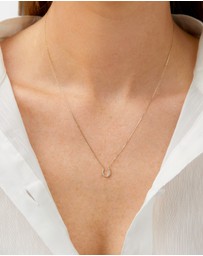 Michael Hill - Horseshoe Necklace with 0.10 Carat TW of Diamonds in 10kt Yellow Gold